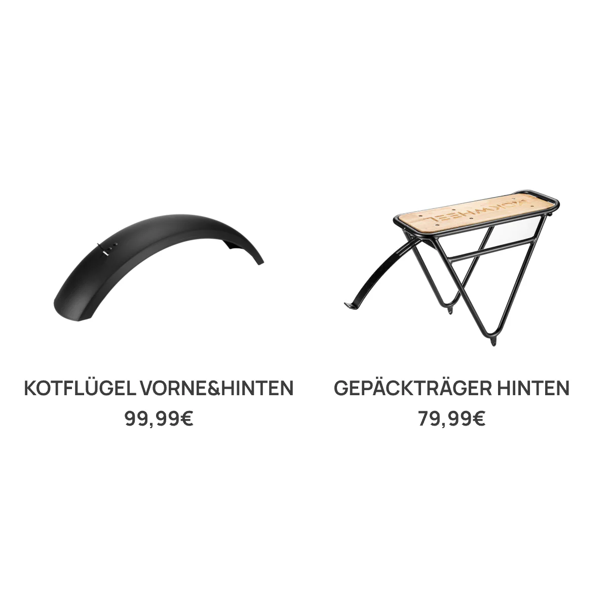 Kotflügel vorne&hinten&Gepäckträger hinten (Basalt 2.0-Serie)